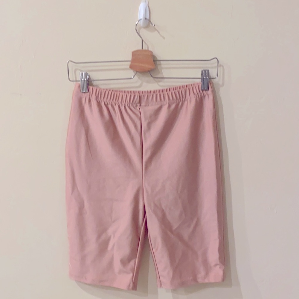 ReVamped high waisted biker shorts, pink, size S